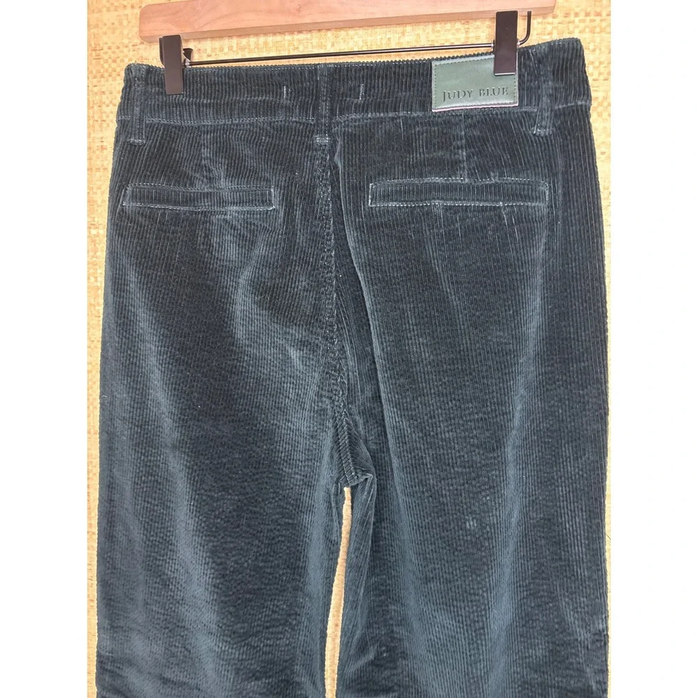 Judy Blue Forest Green Corduroy Wide Leg Pants High Rise Size 13/31